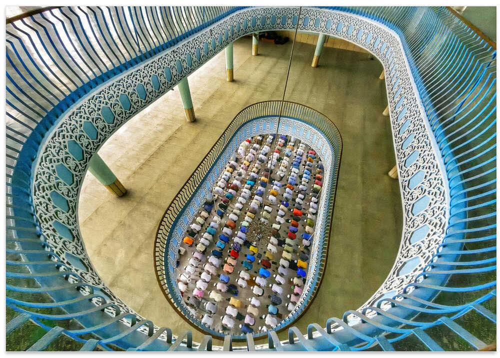 Praying in the mosque