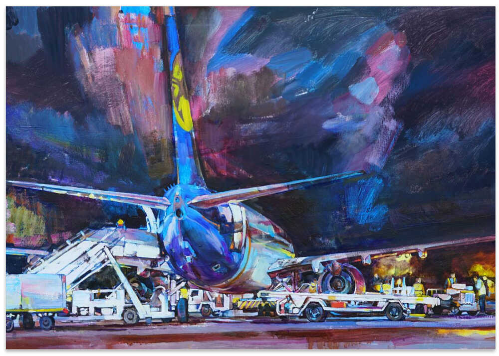 Airport night lights