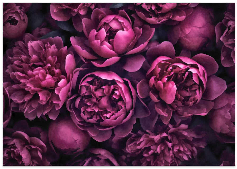 Moody Pink Watercolor Flowers