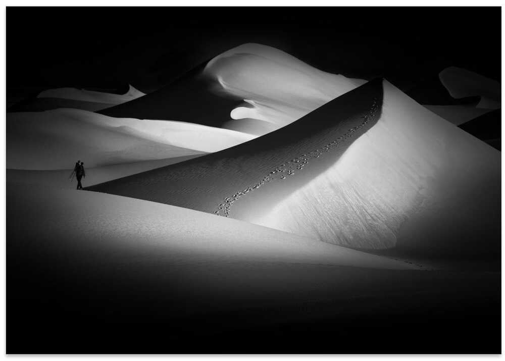 The road in the dunes...