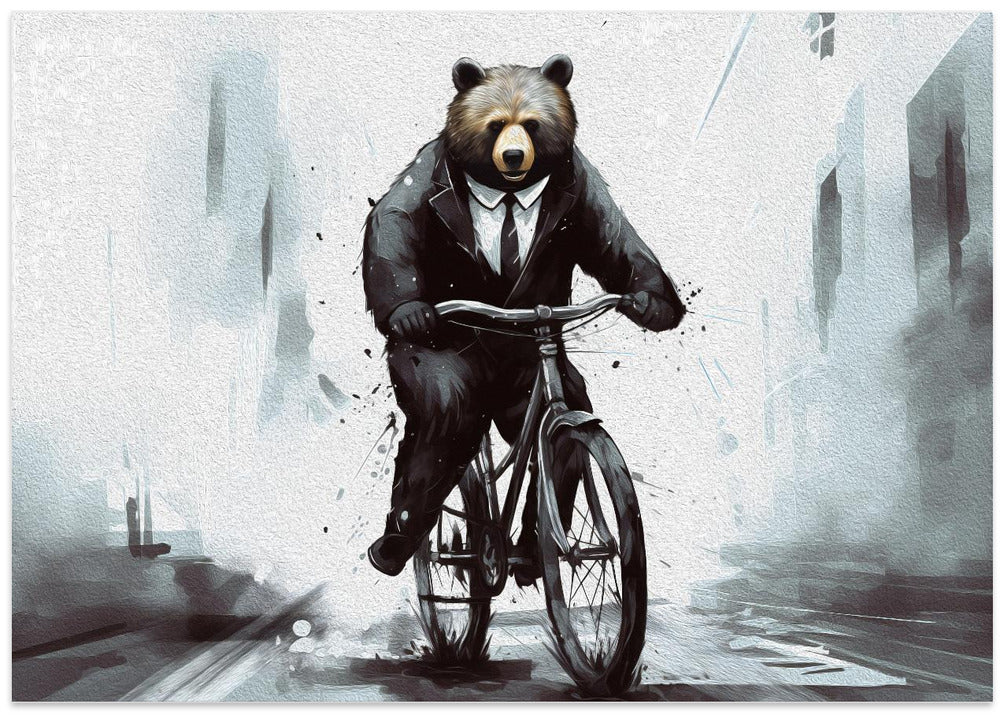 Bear on bike