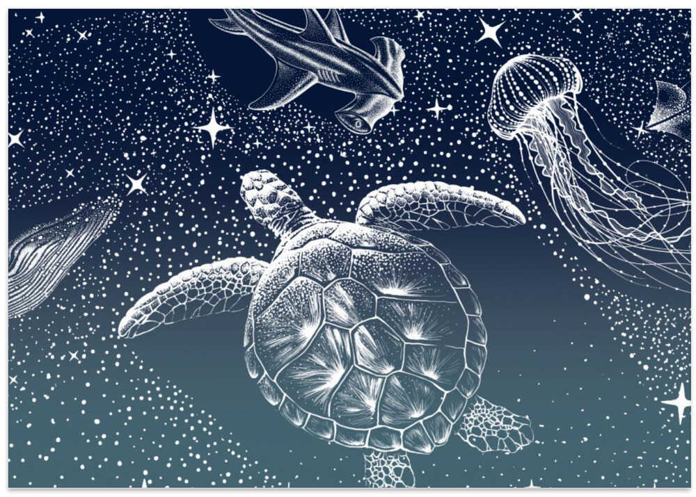 Cosmic Ocean Turquoise Grad