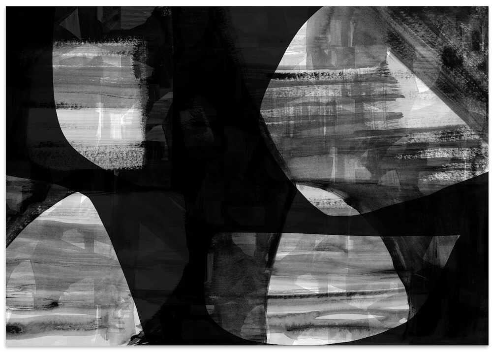 Abstract Black Night Shapes 4