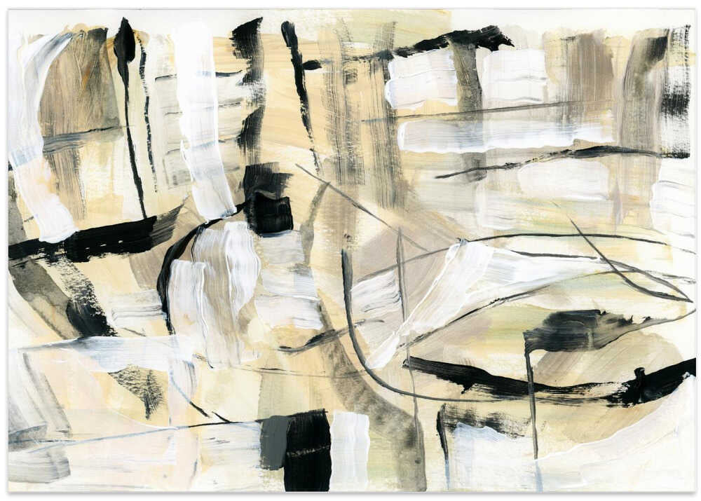 Black and White Textured Shapes 4