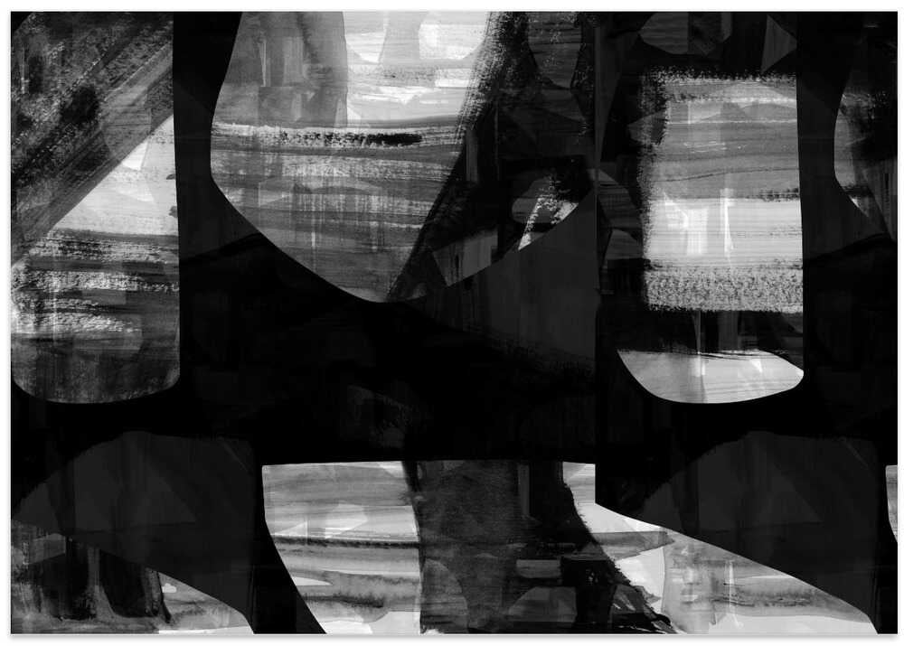 Abstract Black Night Shapes 2