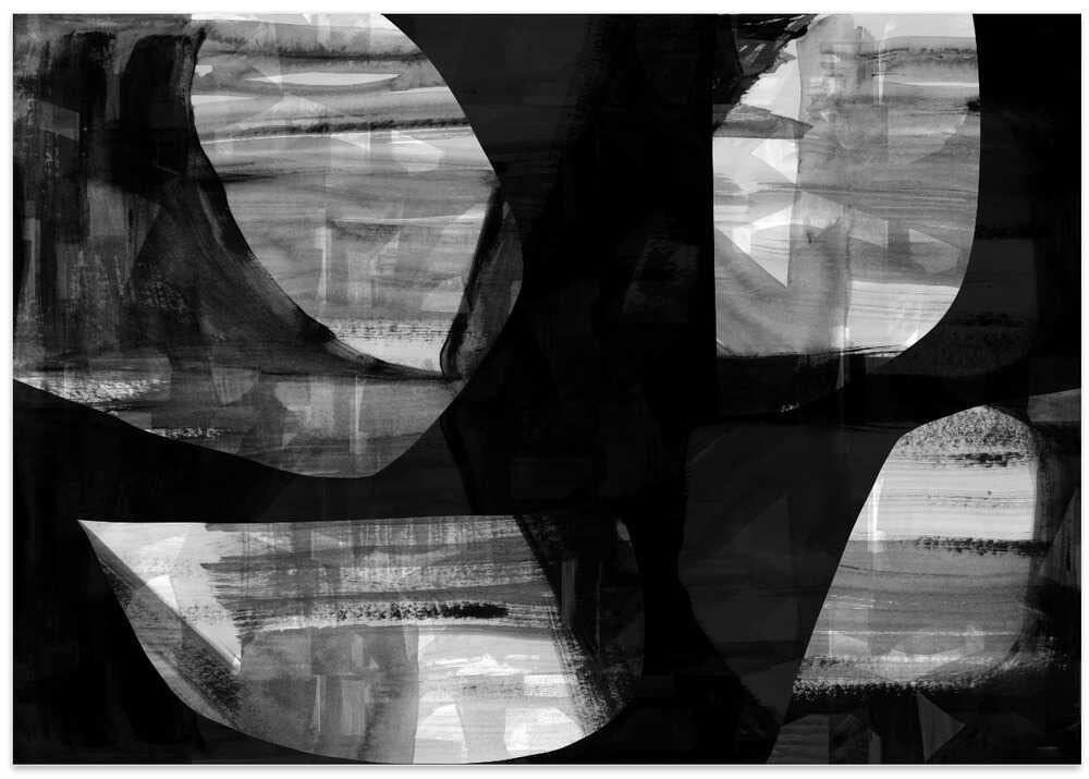 Abstract Black Night Shapes 3