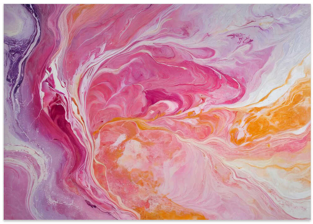 Swirling Patterns In Pink, Orange