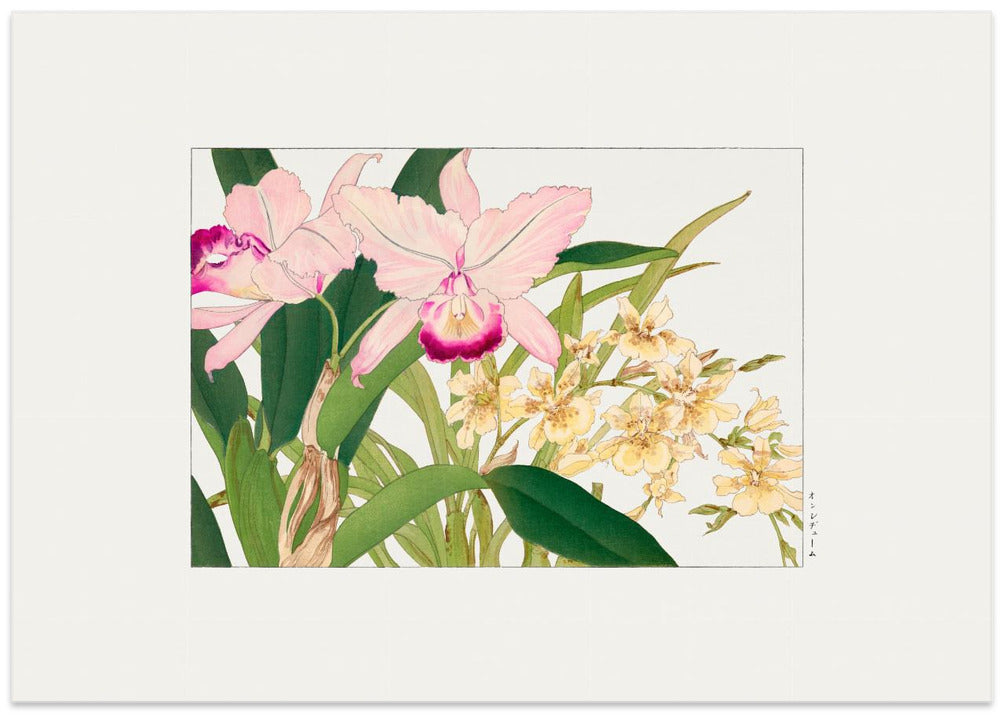 Oncidium Woodblock Painting
