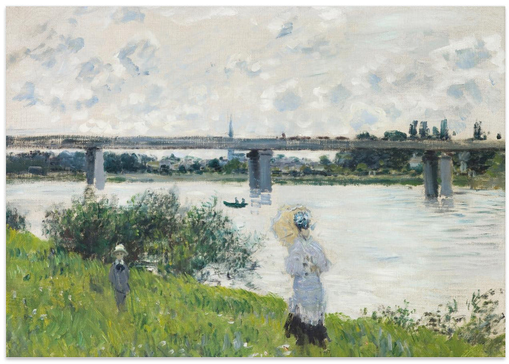 Claude Monet's the Promenade With the Railroad Bridge, Argenteuil (1874)