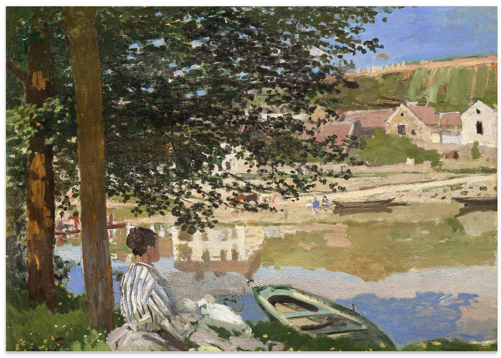 On the Bank of the Seine, Bennecourt (1868) By Claude Monet