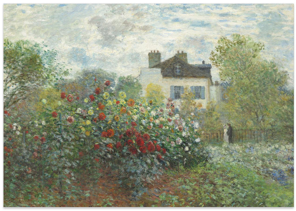 The Artist's Garden In Argenteuil, a Corner of the Garden With Dahlias (1873)
