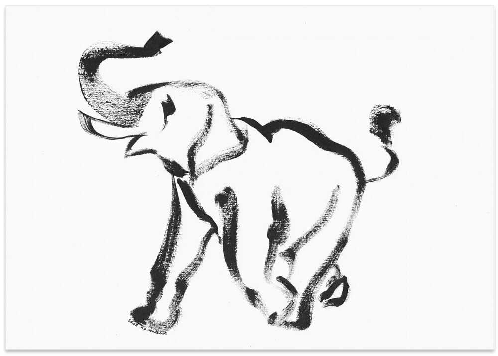 Gentle Brush Elephant