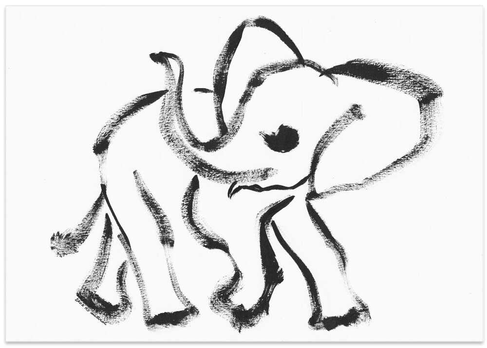 Ink Elephant Dance