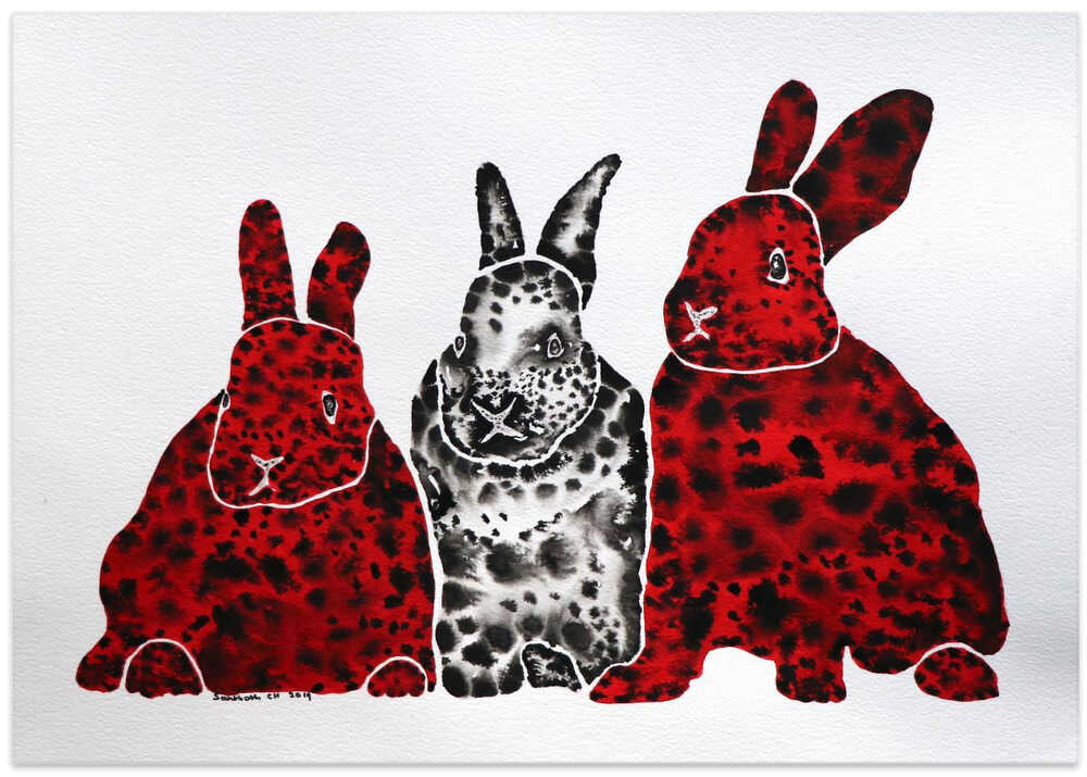 Speckled Bunny Trio