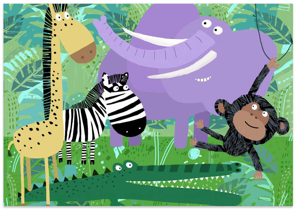 Animals Hanging Out in the Jungle by Carla Daly