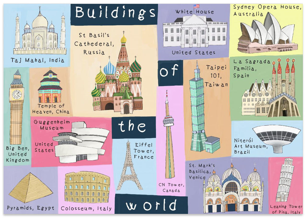 Buildings of the World Illustrated by Artist Carla Daly