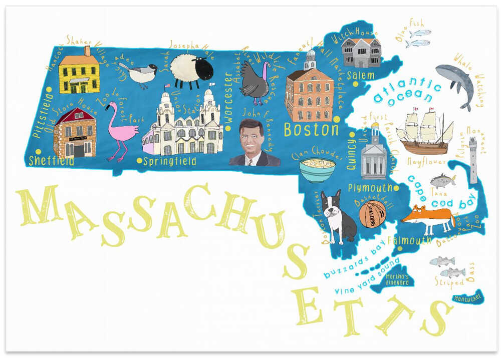 Massachusetts Travel Map