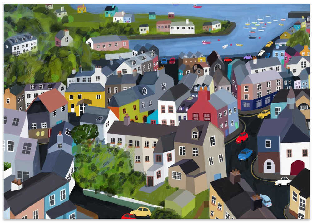 Colorful Houses of Kinsale, Ireland by Artist Carla Daly