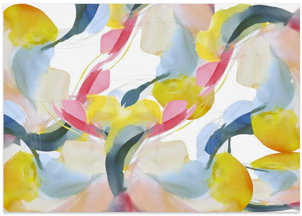 Multi Coloured Abstract Floral