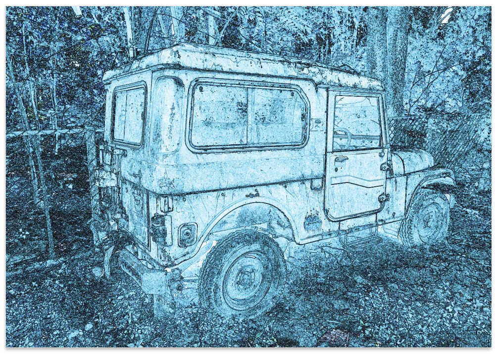 Frozen Vintage Jeep