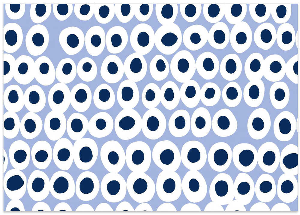 Wonderful bold dots blue pattern