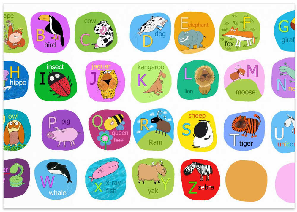 Alphabet Spots with Funny Animals