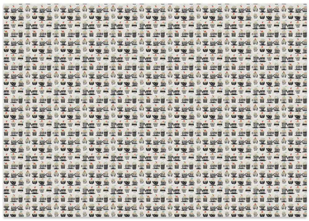 Sweet cupcakes black pattern