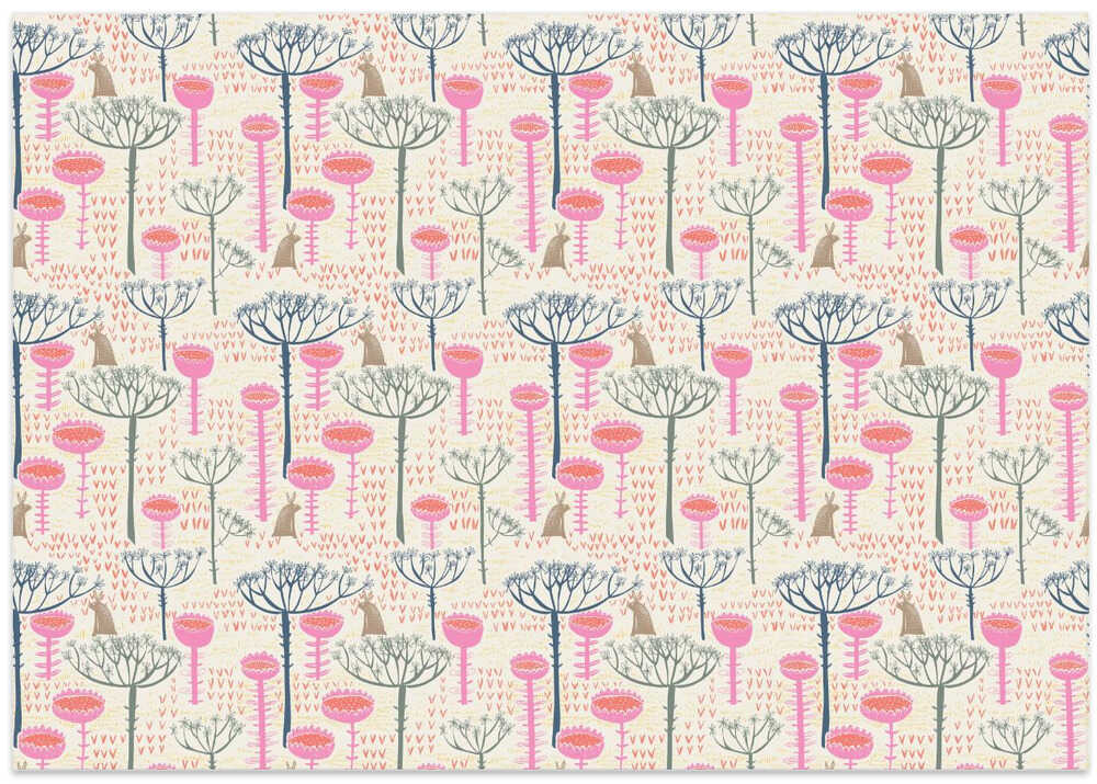 Block print scandinavian meadow