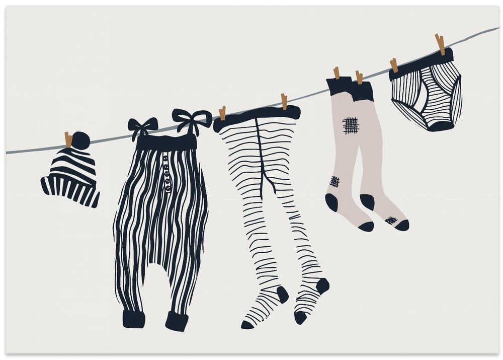 Hang out in laundry room Illu denim Illu