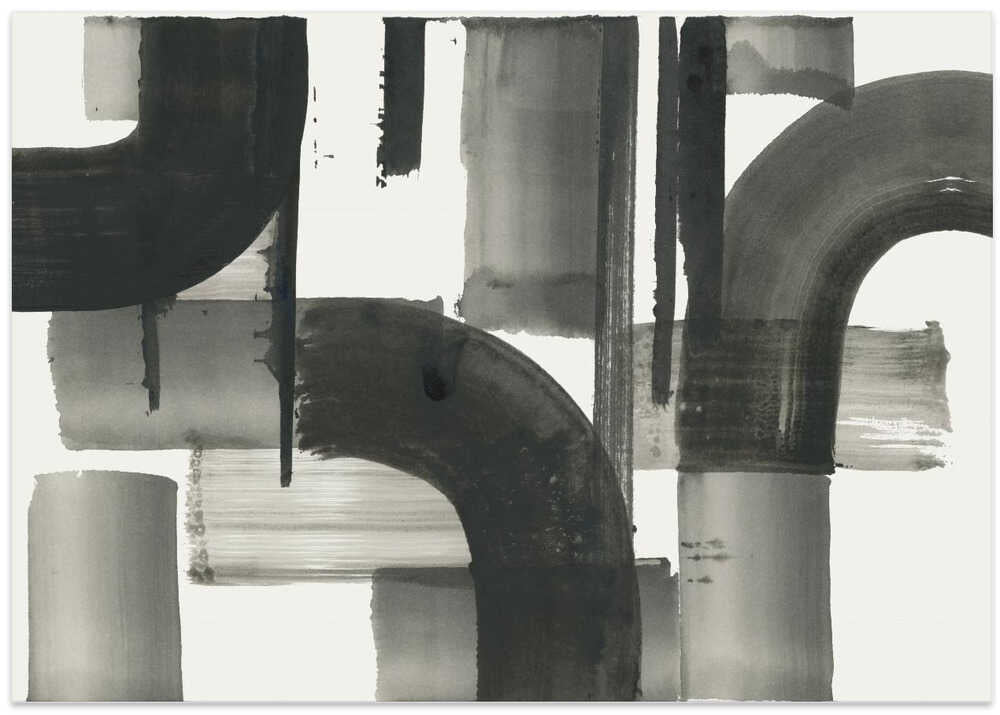 Monochrome Abstract Black Shapes 2