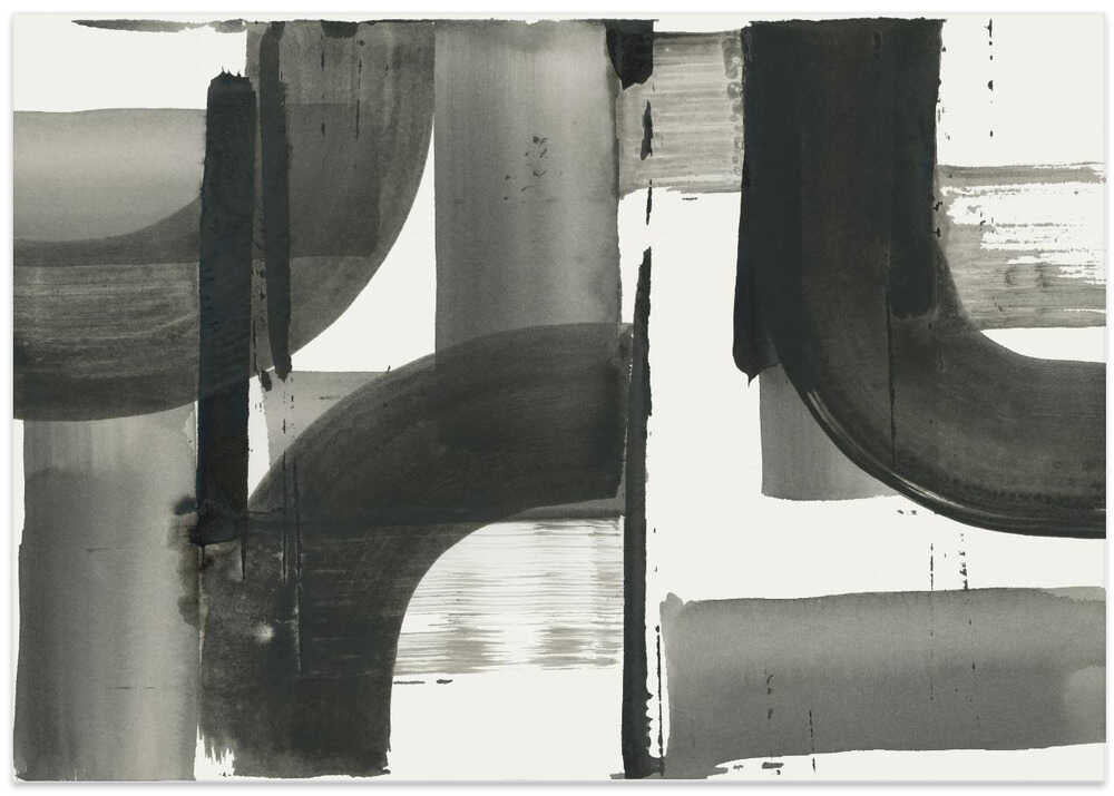 Monochrome Abstract Black Shapes 3