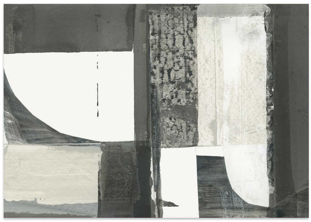 Monochrome Black Abstract Shapes Light 2