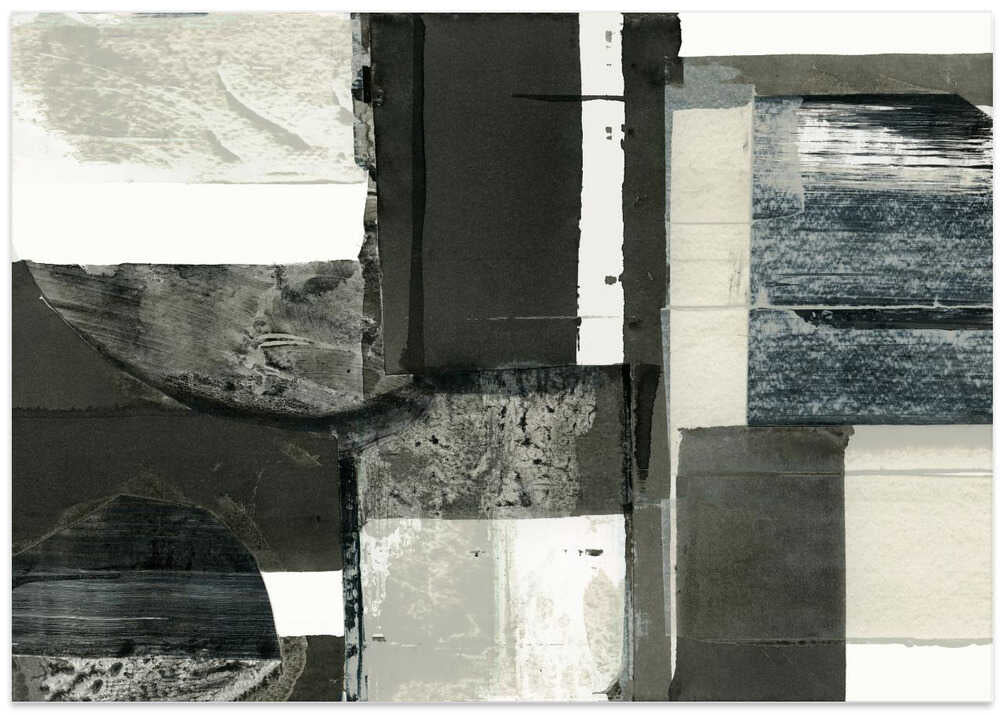 Monochrome Black Abstract Shapes Light 1