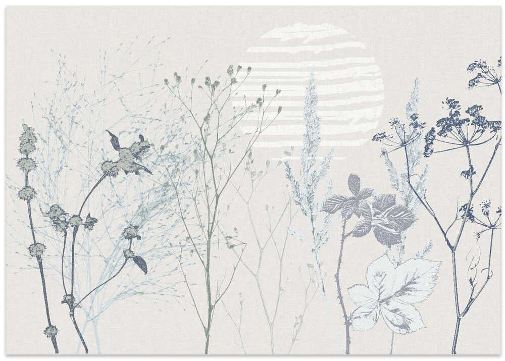 Plant based calming atmosphere soft blue