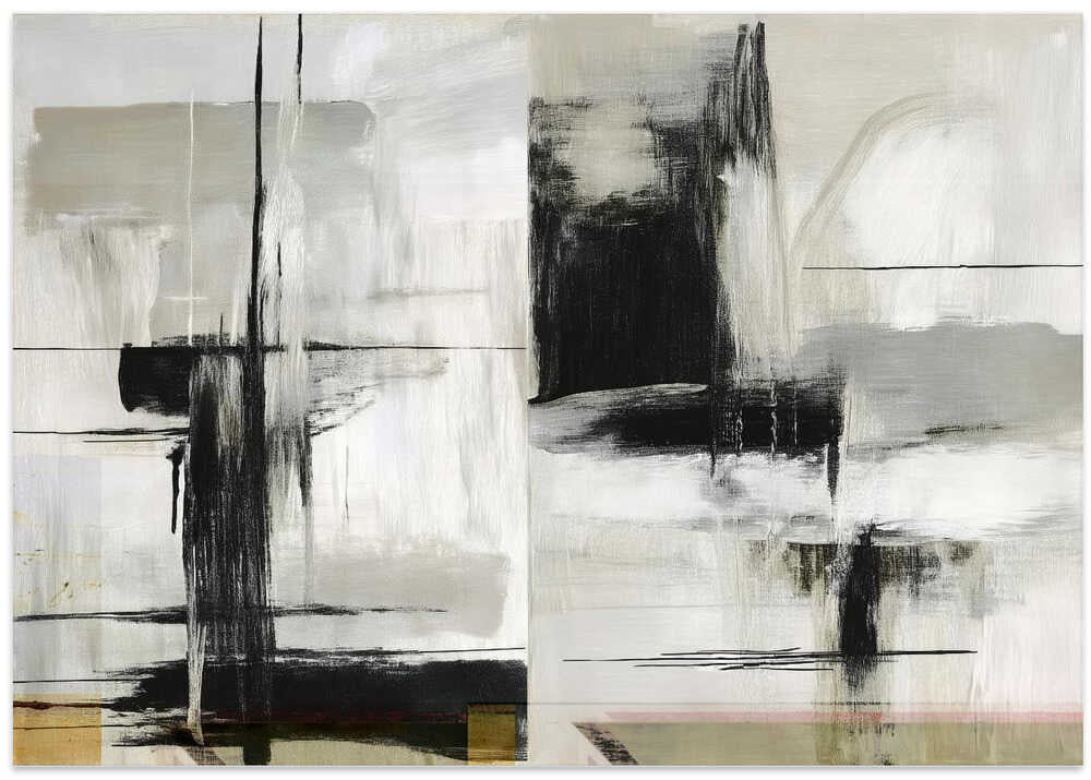 Present Future Black and White Abstract Textures 1