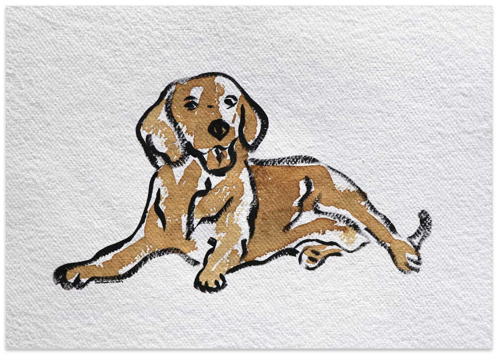 Resting Dog Sketch