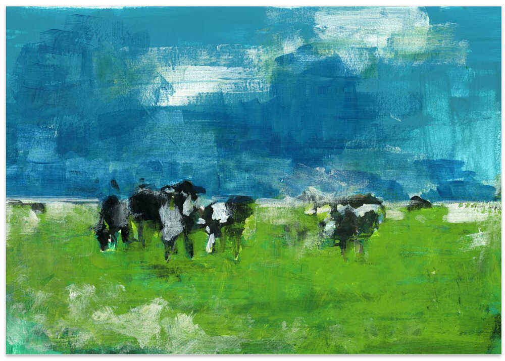 Cows In Landscape Print No 1