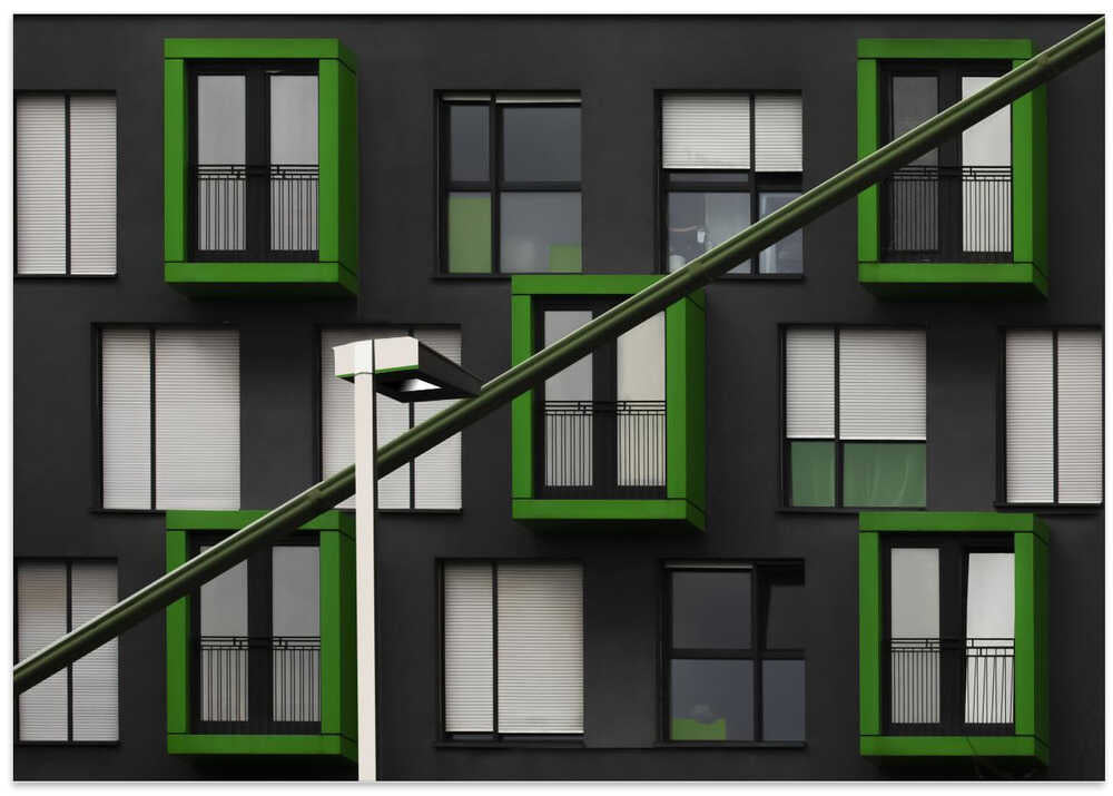Green Window Frames