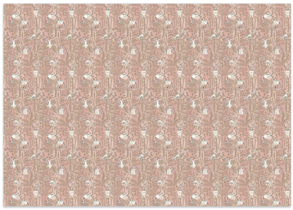 Jungle adventure neutral peach pattern