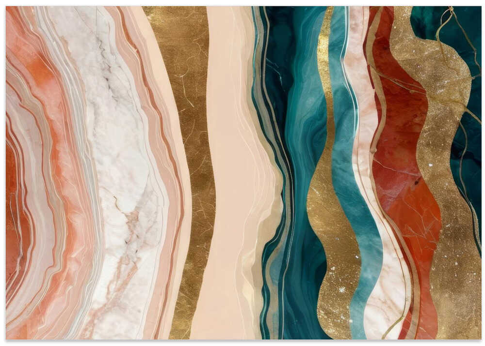Marble Patterns With Vibrant Earth Tones
