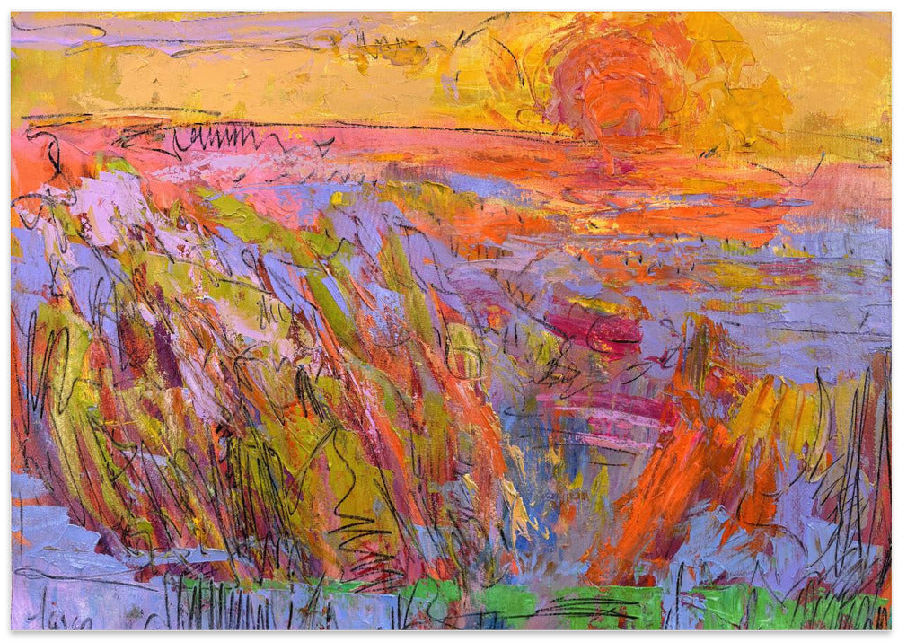 Vibrant Yellow Horizon