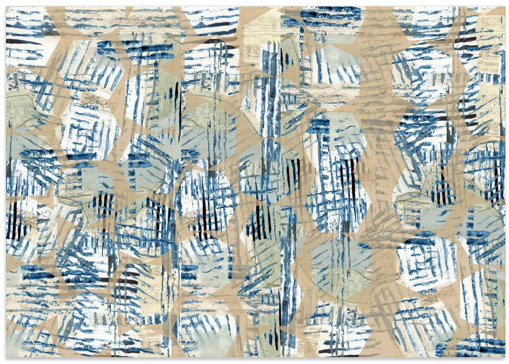 Cornish Blue Hexagons 1