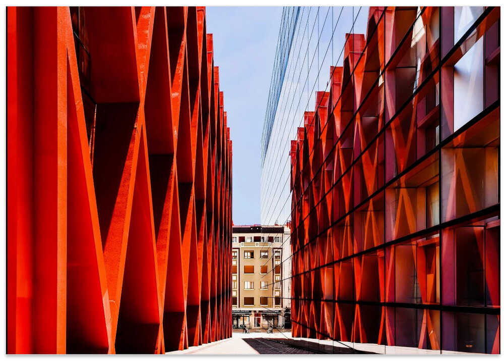 Reflection in glass - Burgos, Spain