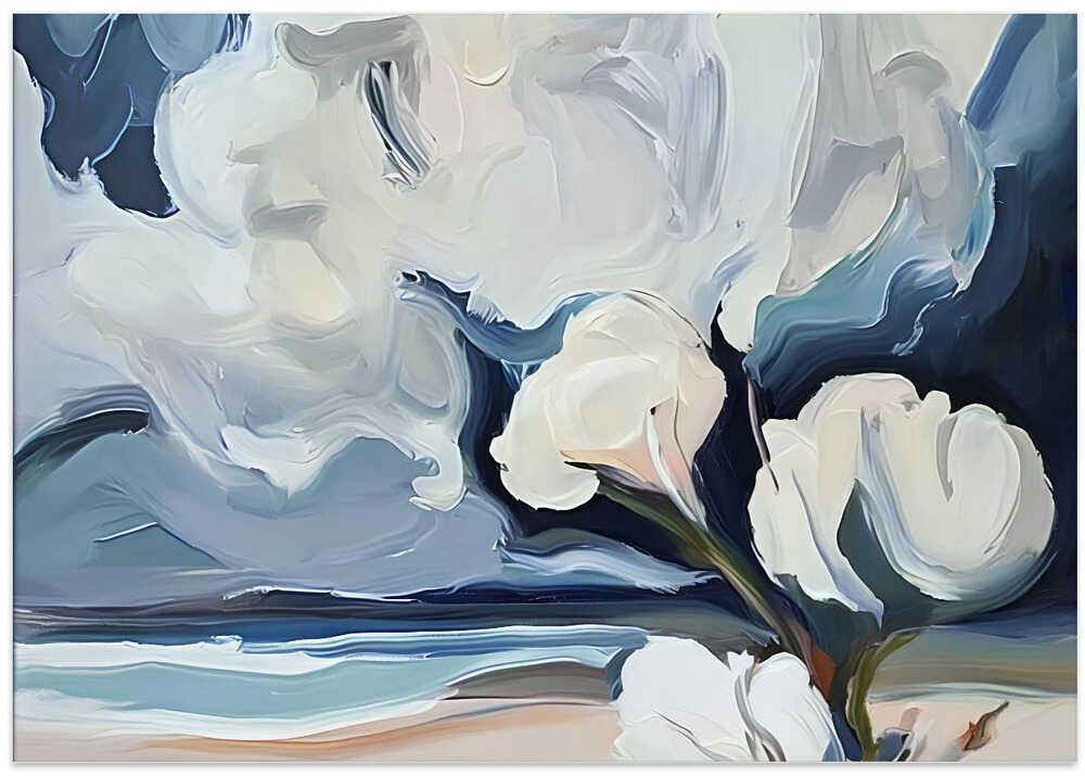 White Flowers On the Beach