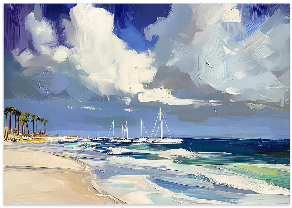 Sailboats On the Beach