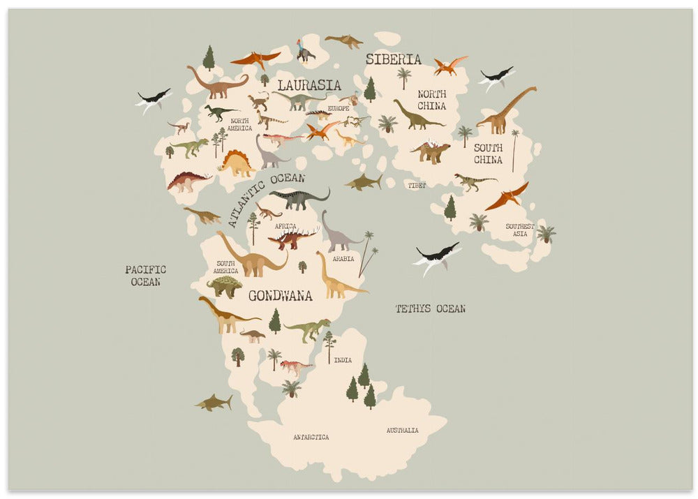 Prehistoric World Map