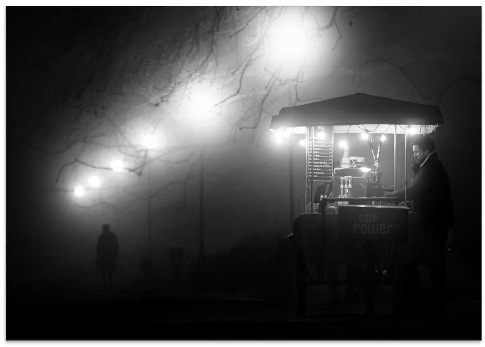 Coffee in a noir atmosphere