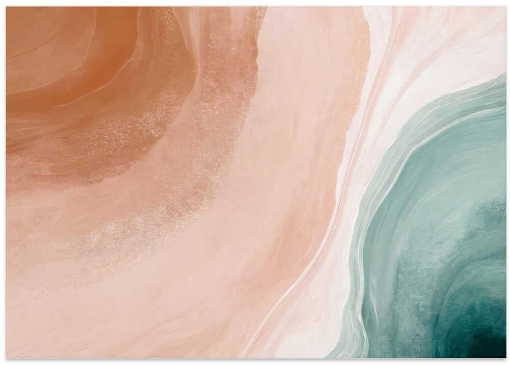 Blush Sand and Teal Sea