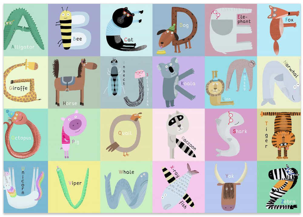 Alphabet Animal Letters with Names by Carla Daly