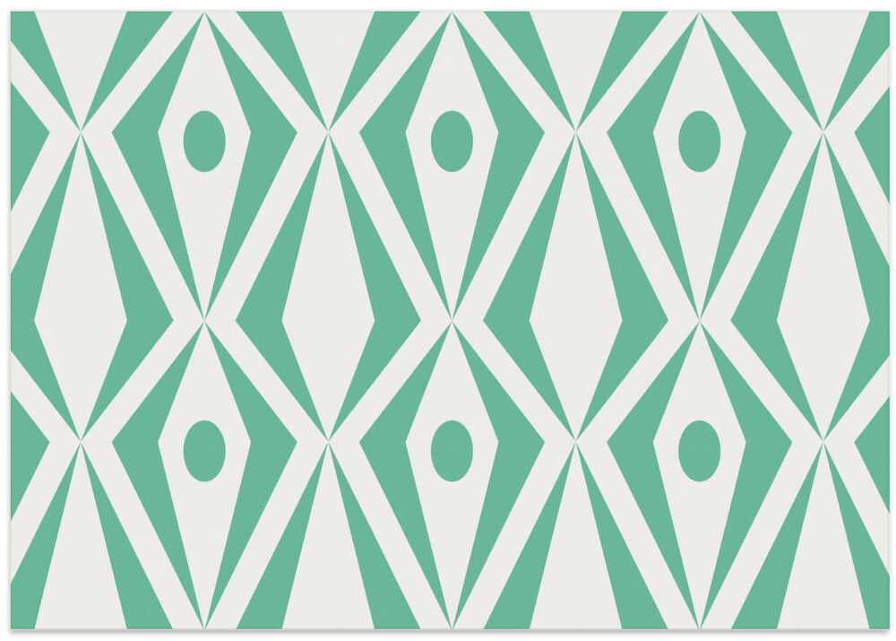Minimalist art deco geometric diamonds mint
